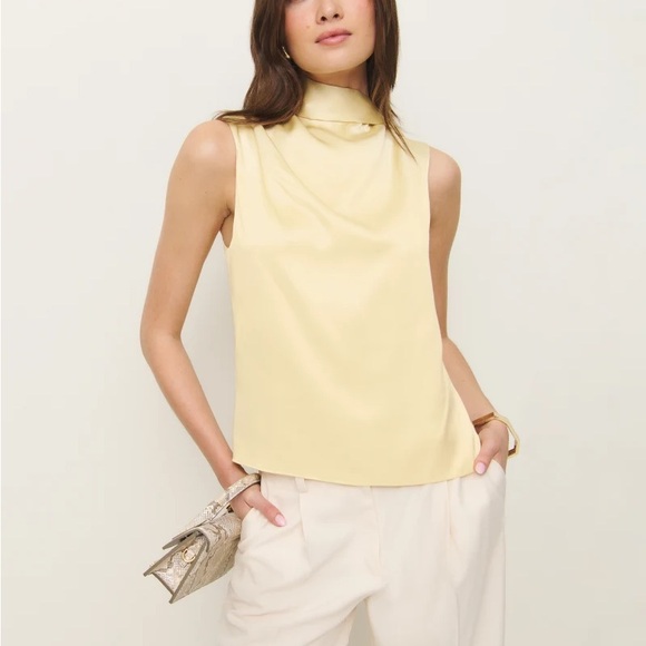 Reformation Tops - Reformation NWT 0 Norella Sleeveless Scarf Neck Top Silk
